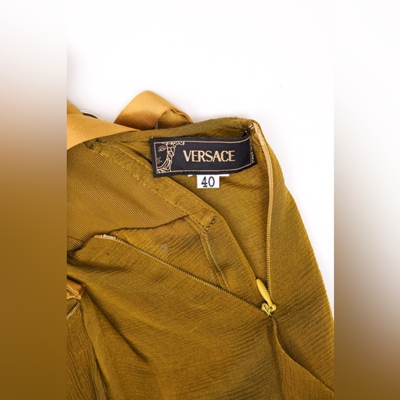 Versace F/W 2003 Corseted Olive Green Dress - Picture 7 of 7